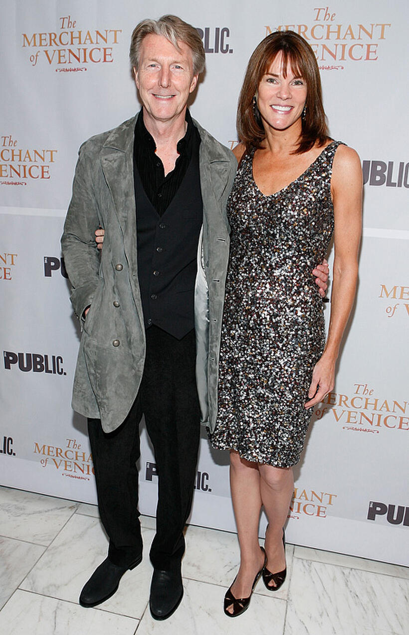 Byron Jennings and Carolyn McCormick at the Broadway opening night of "The Merchant Of Venice" in New York.