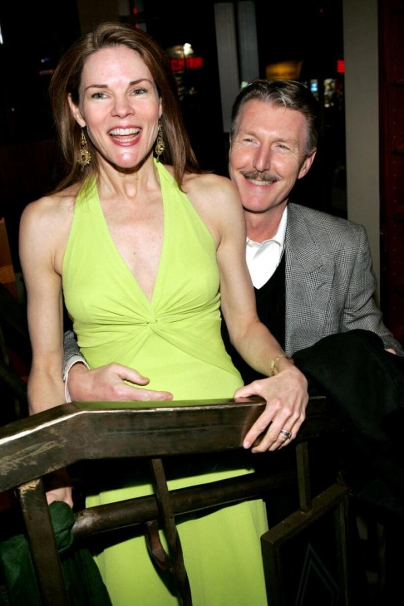Carolyn McCormick and Byron Jennings at the after party of the opening of "Privilege."