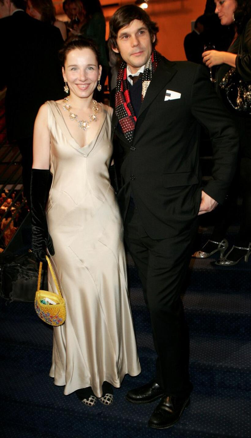 Meret Becker and Alexander Beyer at the Opening Party of 57th Berlin International Film Festival (Berlinale).
