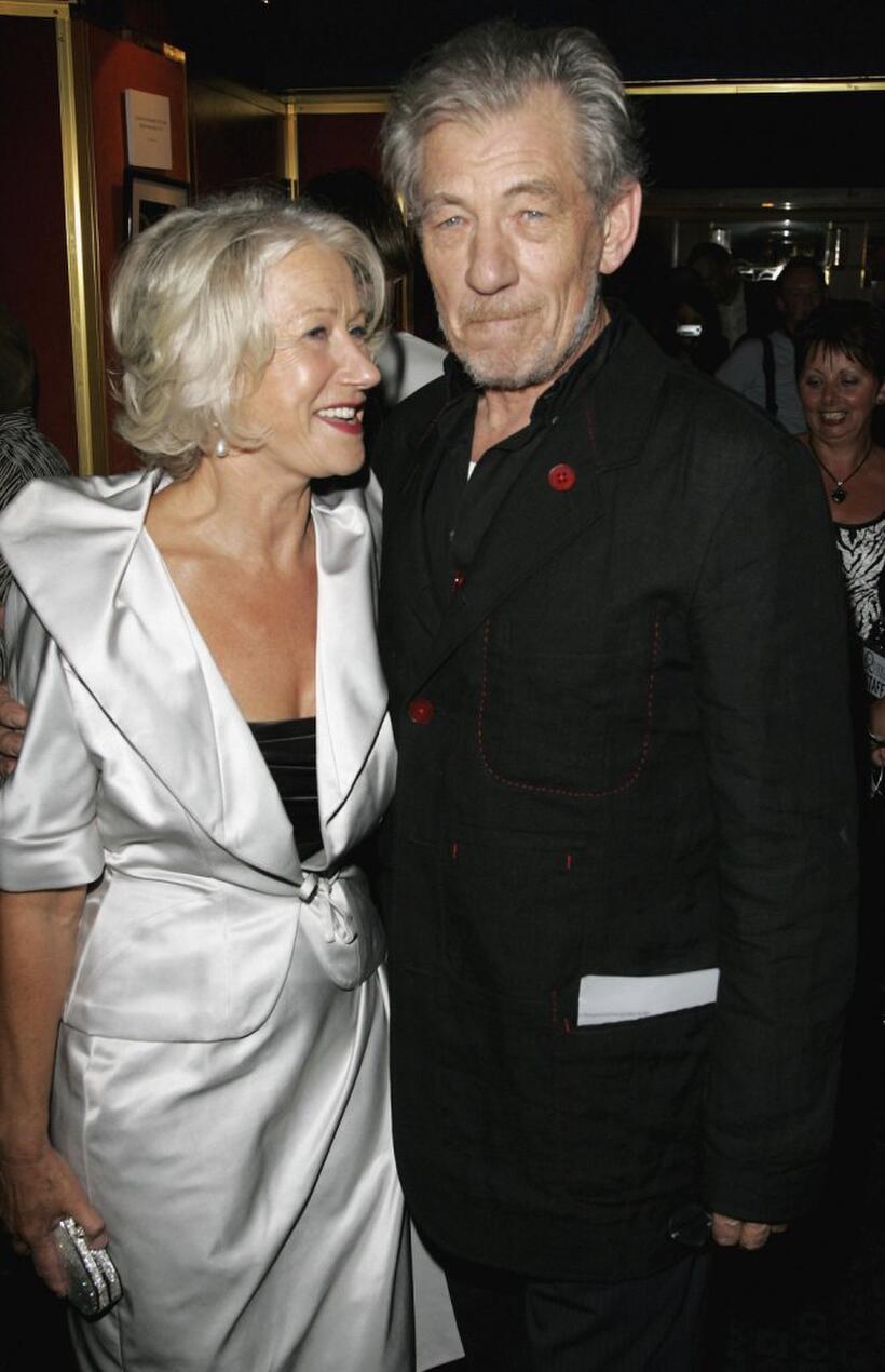 Sir Ian McKellen and Helen Mirren at the premiere of "The Queen".