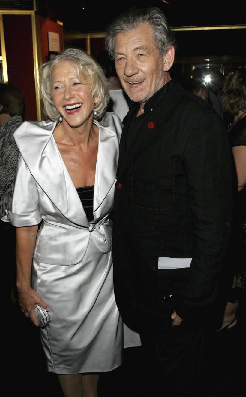 Sir Ian McKellen and Helen Mirren at the premiere of "The Queen".