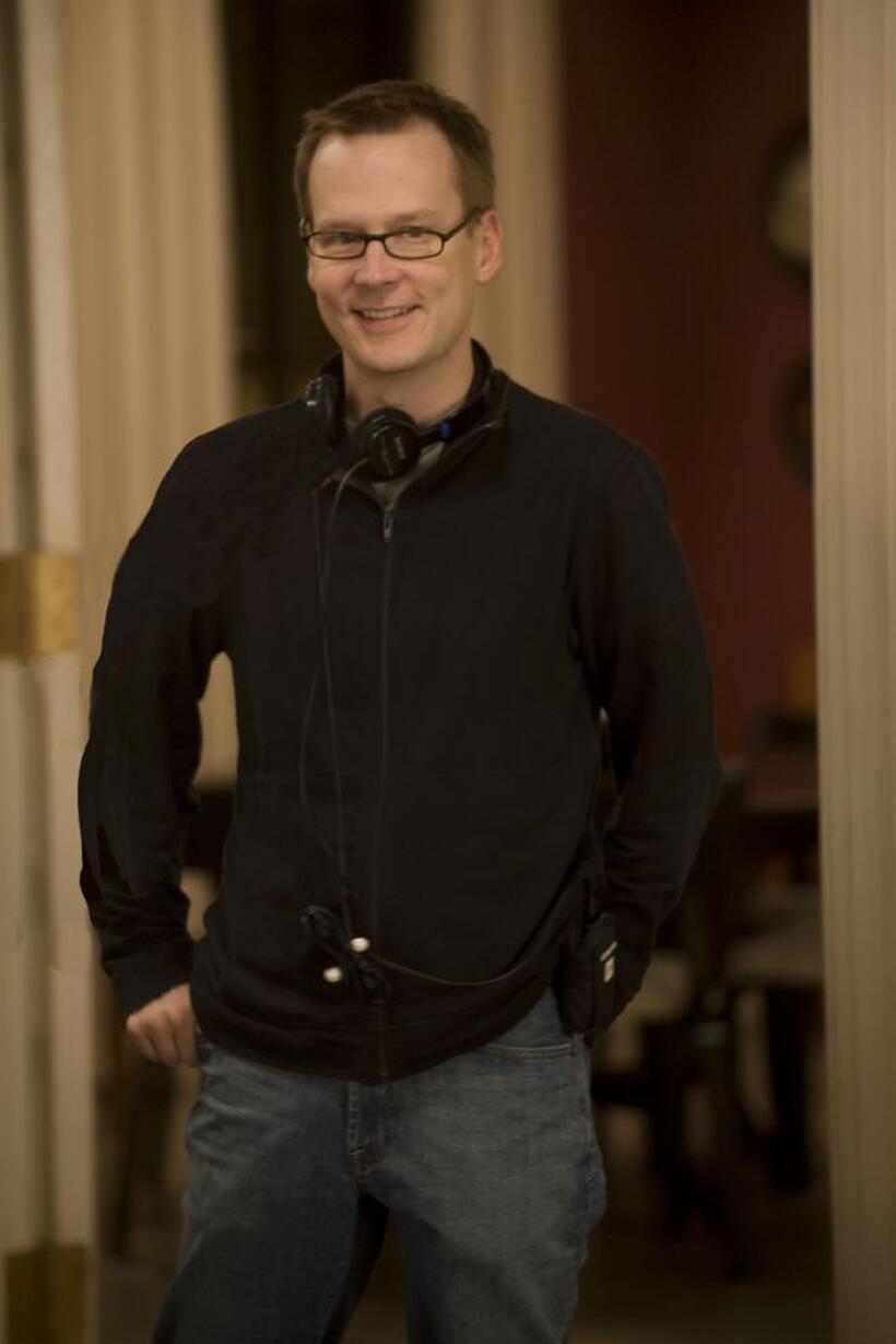 Director Michael Mccullers on the set of "Baby Mama."