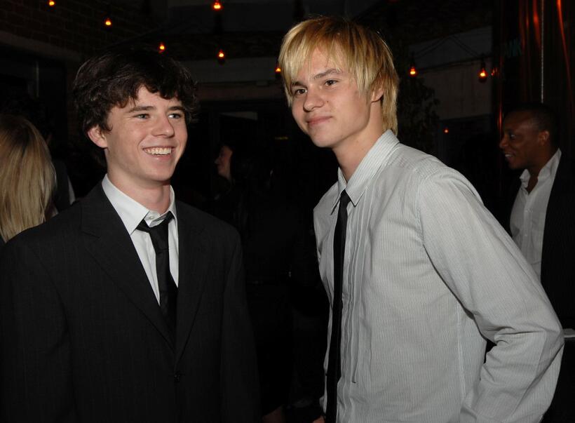 Charlie McDermott and Mark L. Young at the after party of the premiere of "Sex Drive."