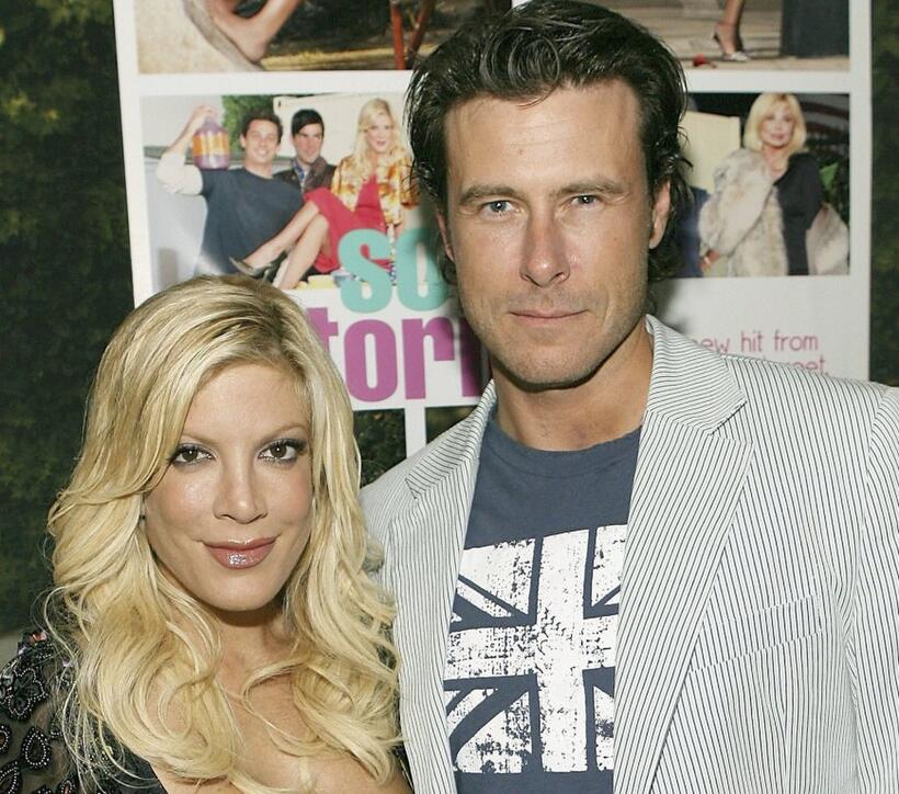 Tori Spelling and Dean McDermott at the screening party of "So NoTORIous."