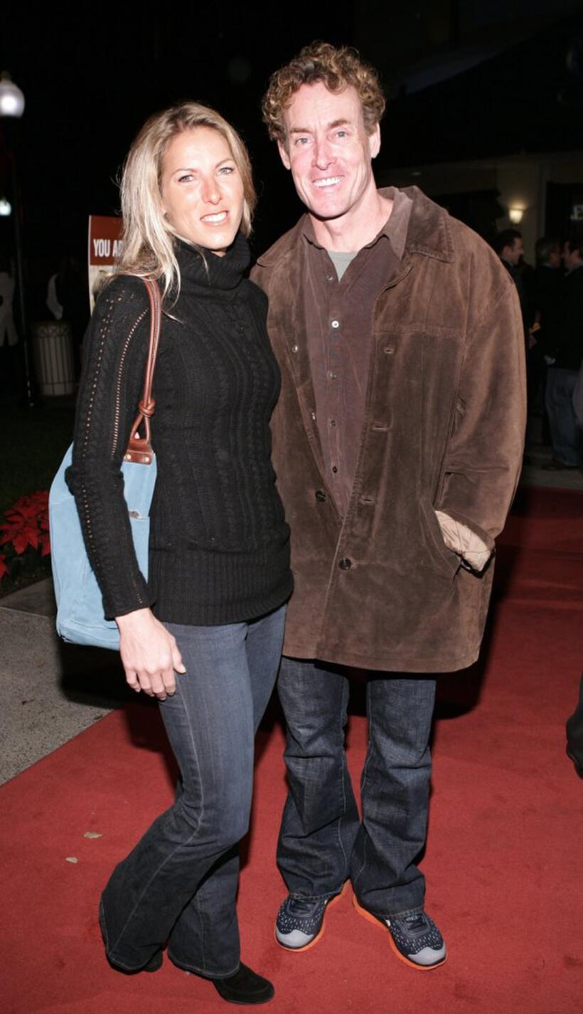 John C. McGinley and guest at the premiere of the "10 Items Or Less".