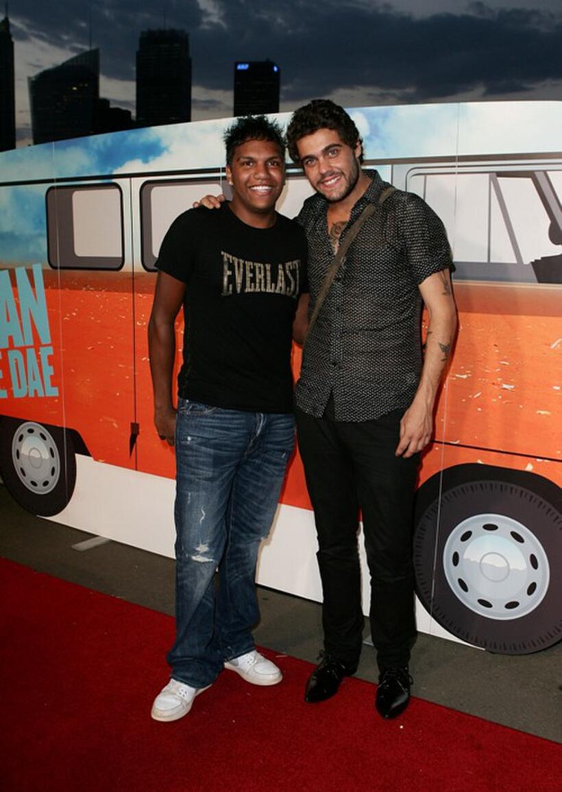 Rocky McKenzie and Dan Sultan at the Sydney premiere of "Bran Nue Dae" during the opening night of the St George OpenAir Cinema.