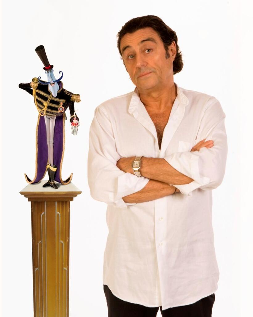 Ian McShane on the set of "Coraline."