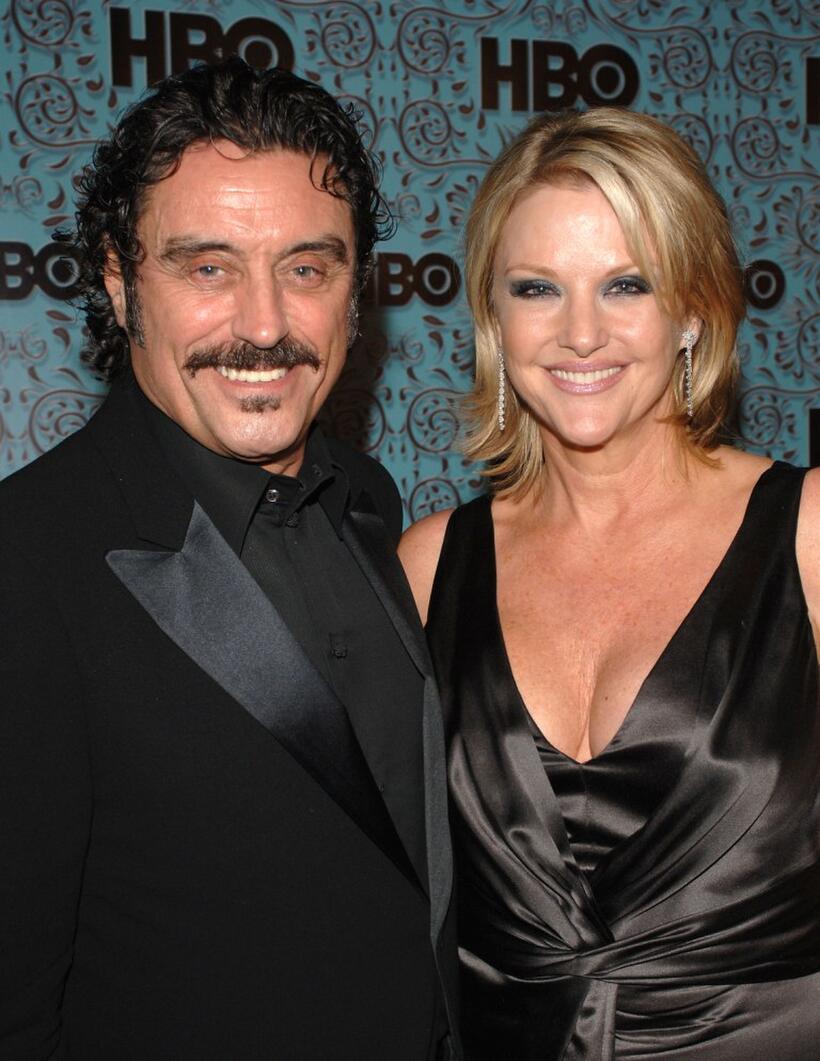 Ian McShane and wife Gwen Humble at the HBO Emmy after party.