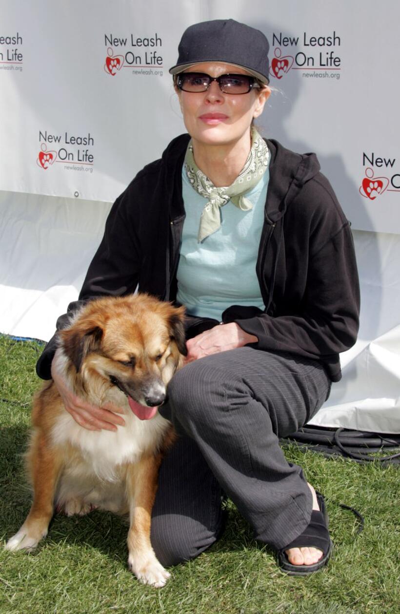 Kim Basinger at the 4th Annual "Nuts For Mutts" dog show with the following pet adoption at Pierce College.