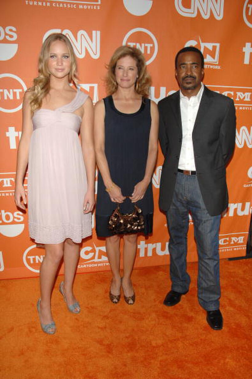Jennifer Lawrence, Nancy Travis and Tim Meadows at the 2008 Summer TCA Tour Turner Party.