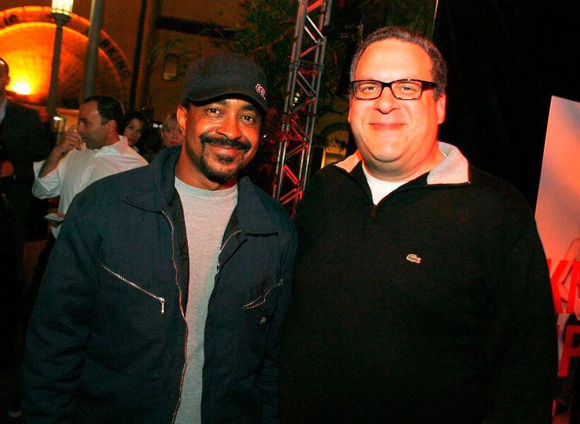 Tim Meadows and Jeff Garlin at the after party of the premiere of "Knocked Up."