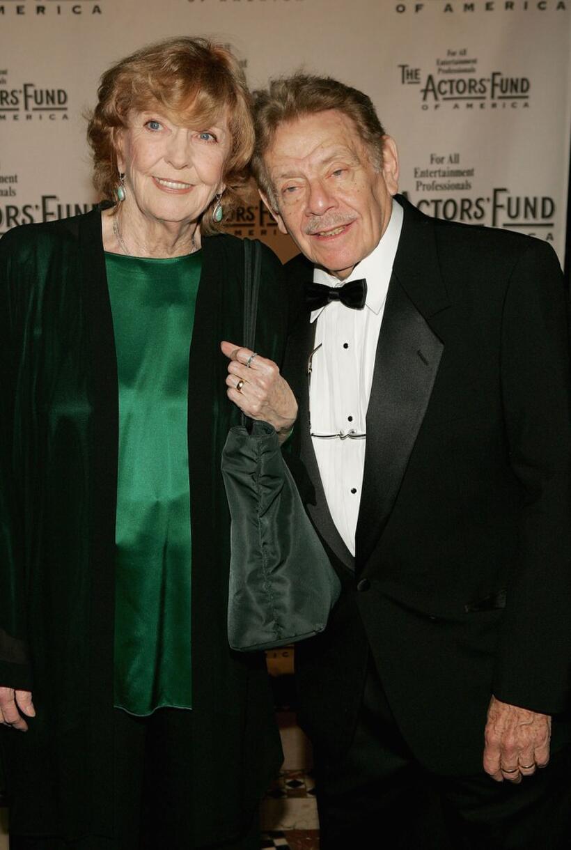 Anne Meara and her husband Jerry Stiller at the Actors Fund of America "There's No Business Like Show Business" Gala.