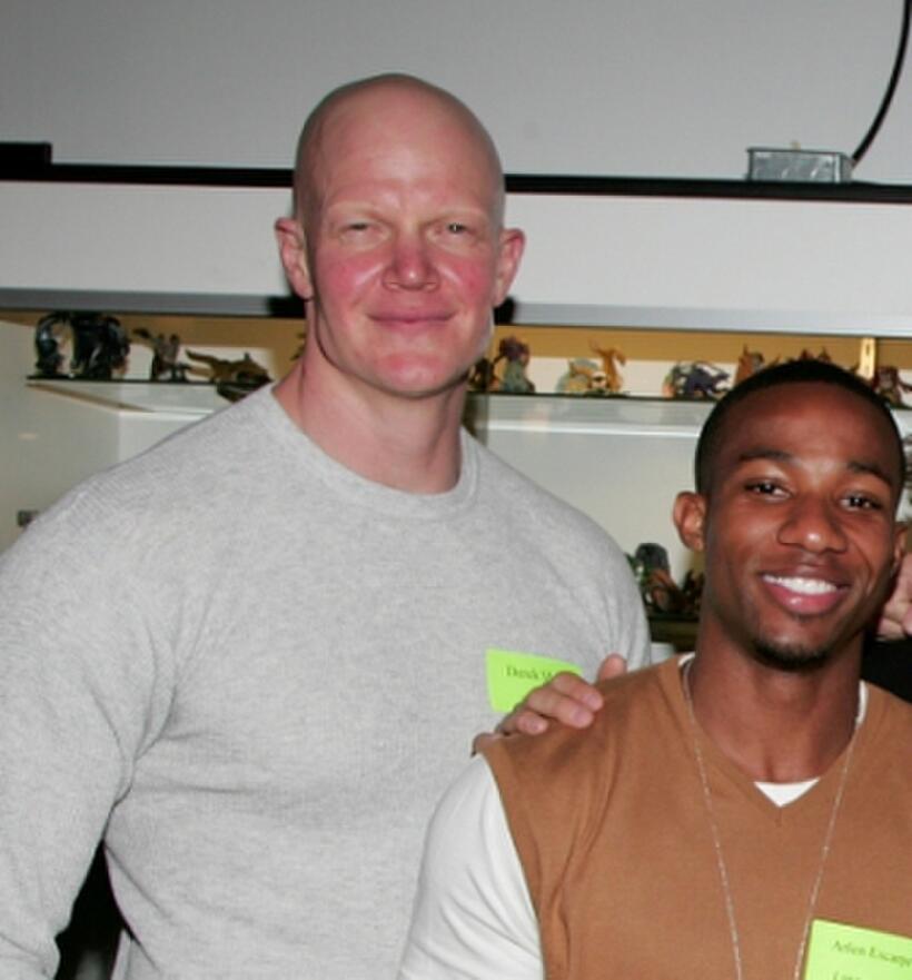 Derek Mears and Arlen Escarpeta at the Anchor Bay Entertainment's Jason Voorhees reunion.