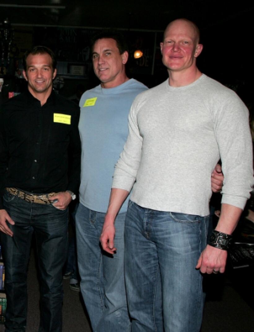 Warrington Gillette, C.J. Graham and Derek Mears at the Anchor Bay Entertainment's Jason Voorhees reunion.
