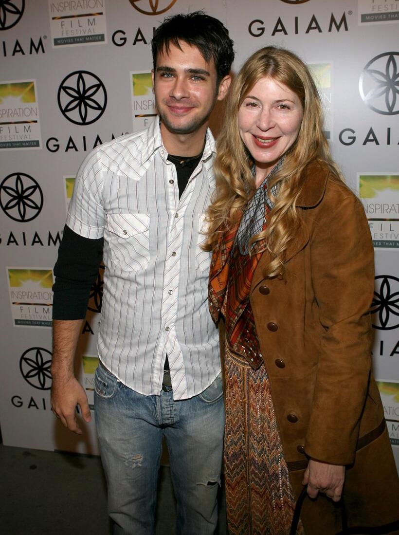 Scott Mechlowicz and Producer Robin Schorr at the premiere of "Peaceful Warrior."