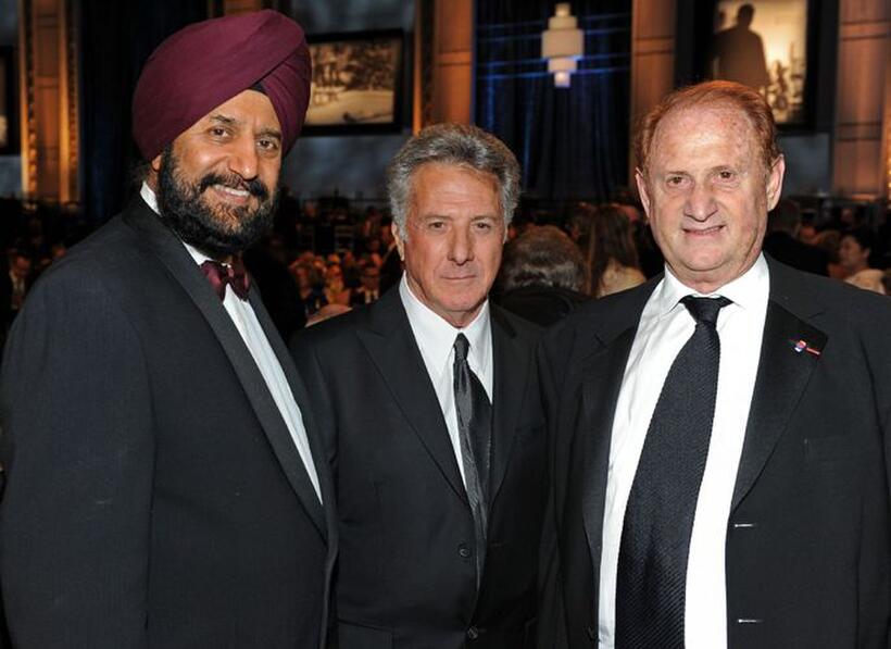 Satjiv Chahil, Dustin Hoffman and Mike Medavoy at the 38th AFI Life Achievement Award honoring Mike Nichols.