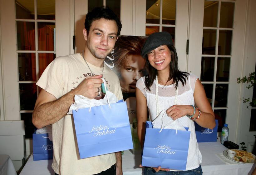 Jonathan Sadowski and Mei Melancon at the Frederic Fekkai Pre-Emmy Style 2006 Garden Party.