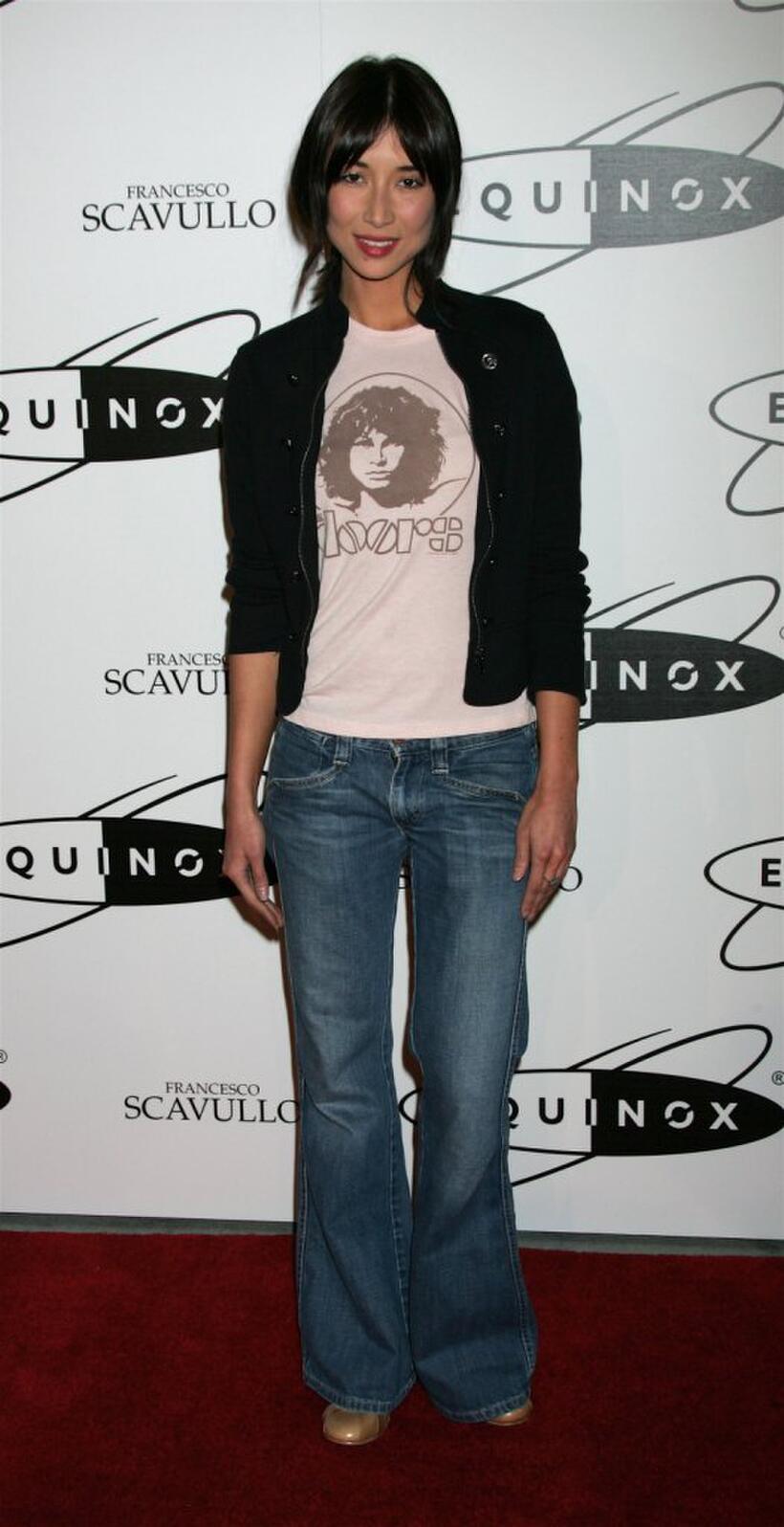 Mei Melancon at the grand opening of Equinox Fitness Club.