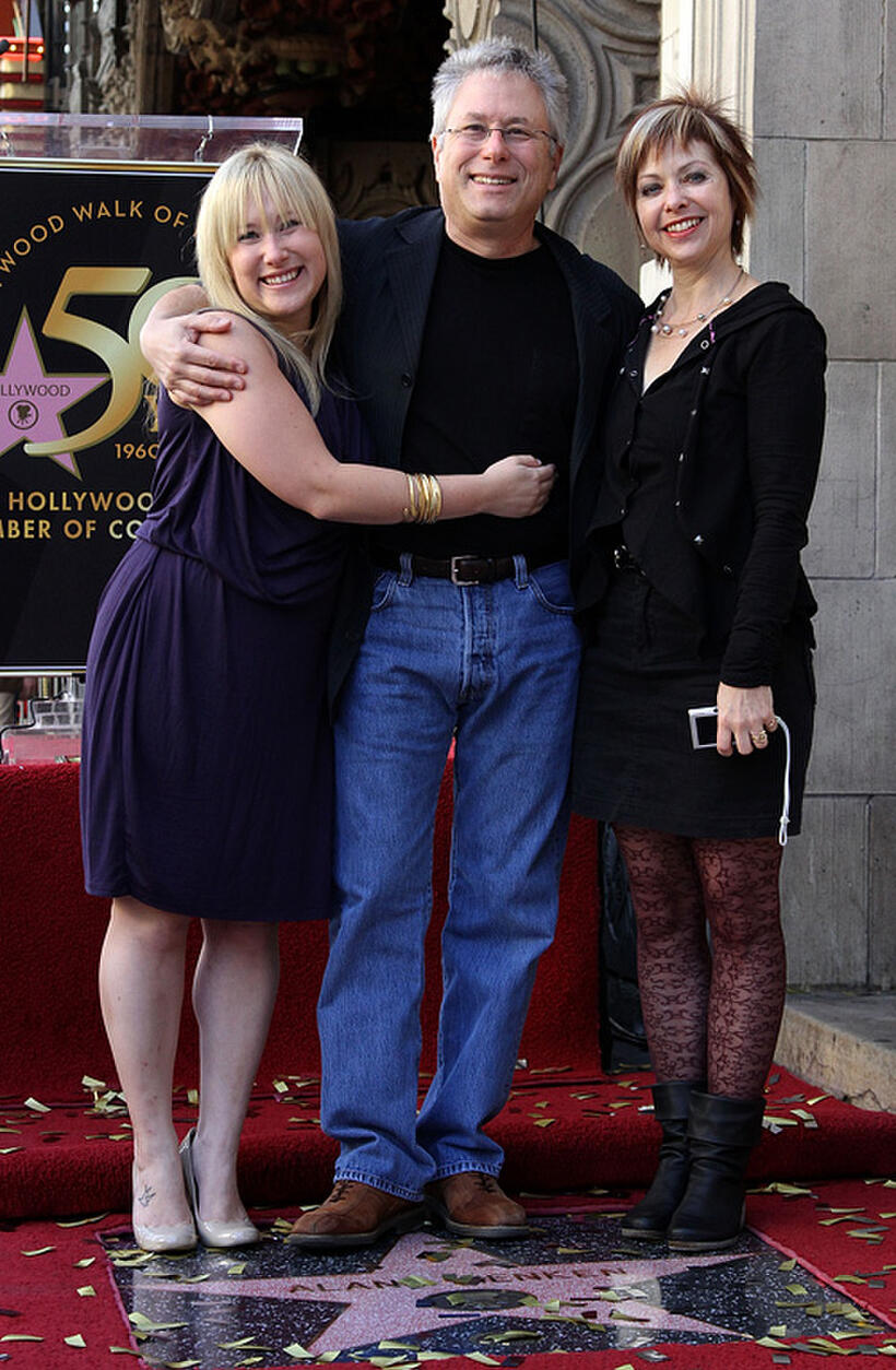 Janis, Alan Menken and Guest at the Walk of Fame star ceremony for Alan Menken.
