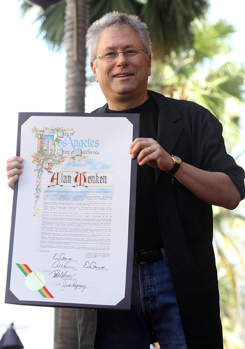 Alan Menken at the Walk of Fame star ceremony for Alan Menken.