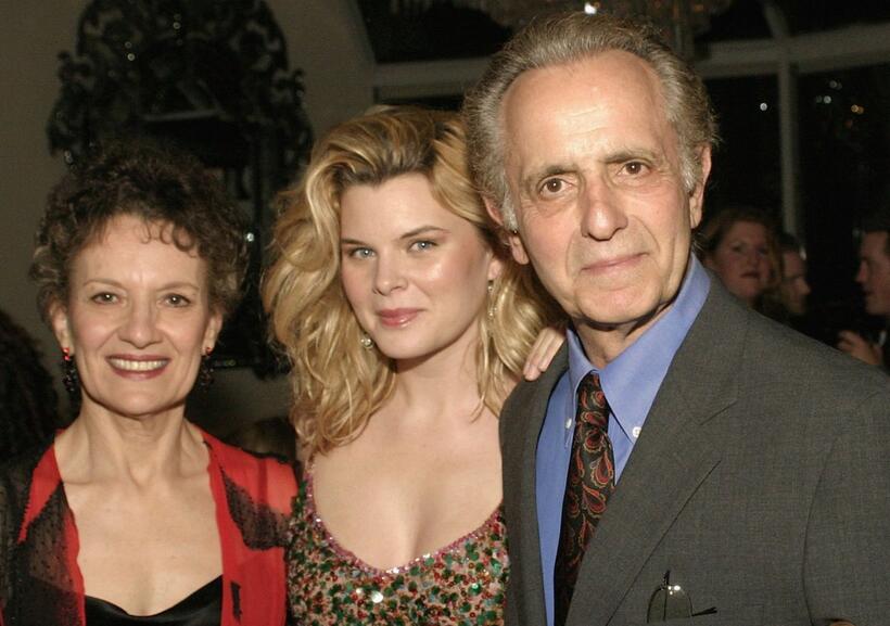 Phyllis Frelich, Heather Tom and Mark Medoff at the after party of the opening night of "Prymate."