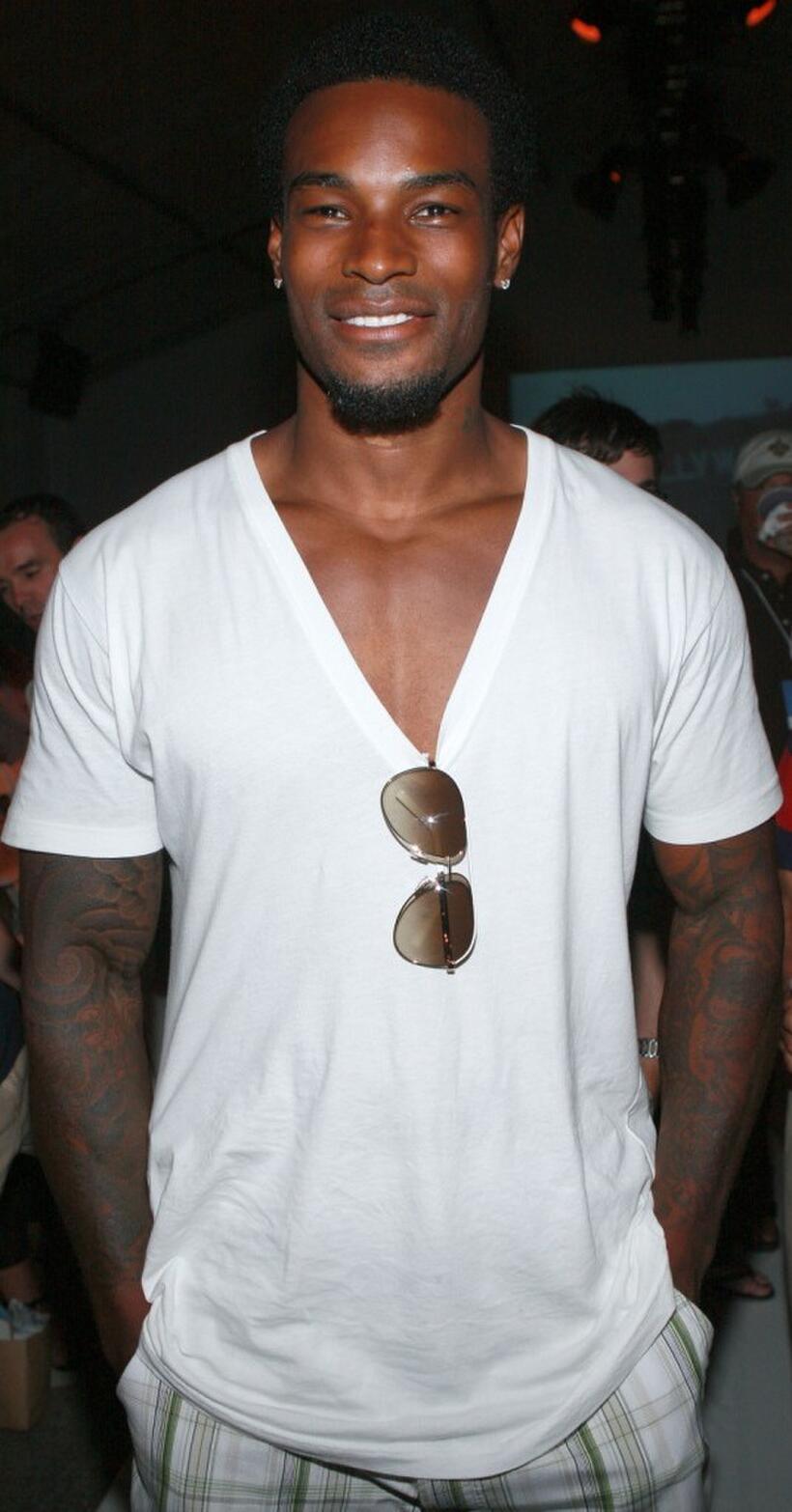 Tyson Beckford at the Ashley Paige swimwear fashion show during the Mercedes Benz Fashion Week: Miami Swim.