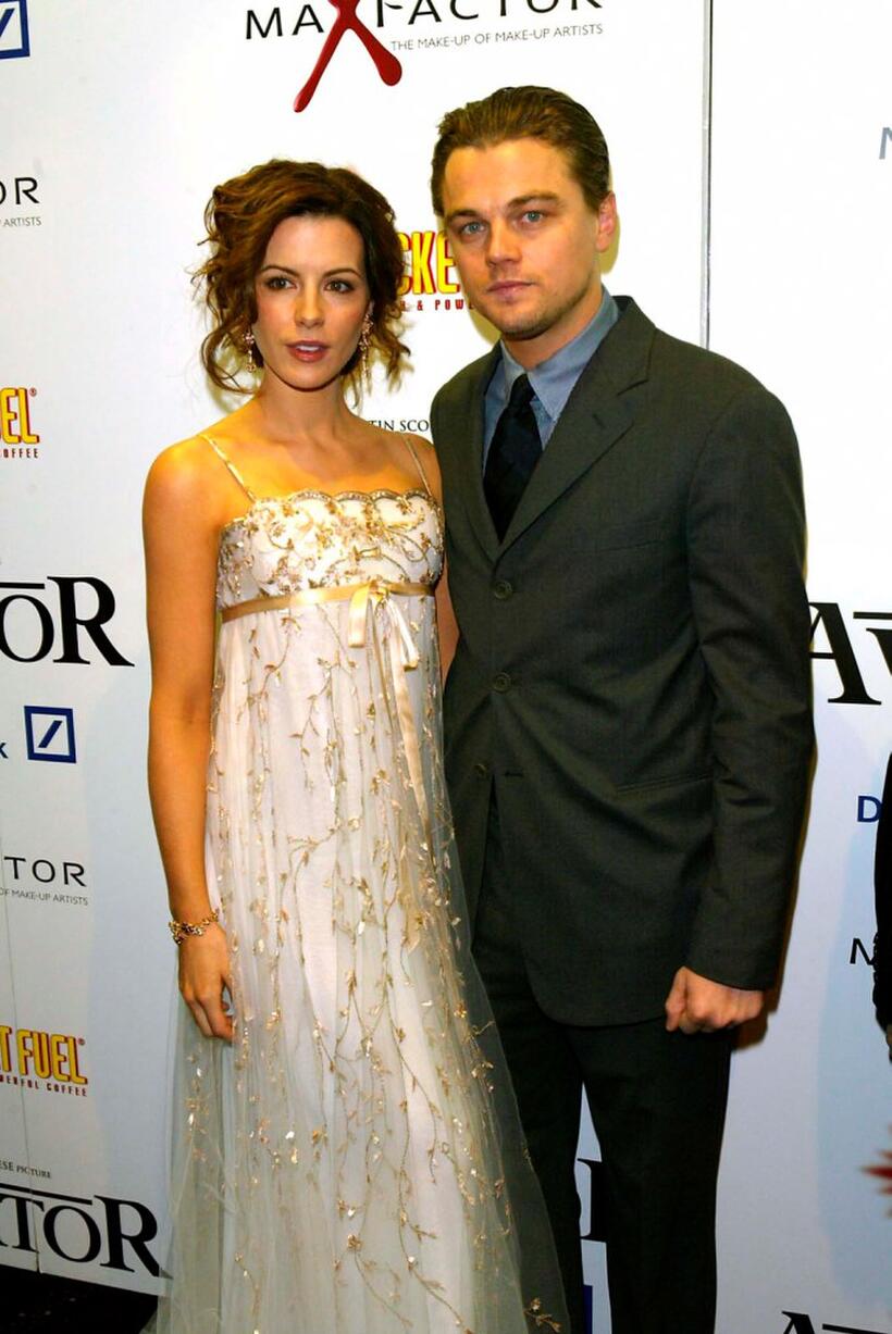 Kate Beckinsale and Leonardo DiCaprio at the UK premiere of "The Aviator."