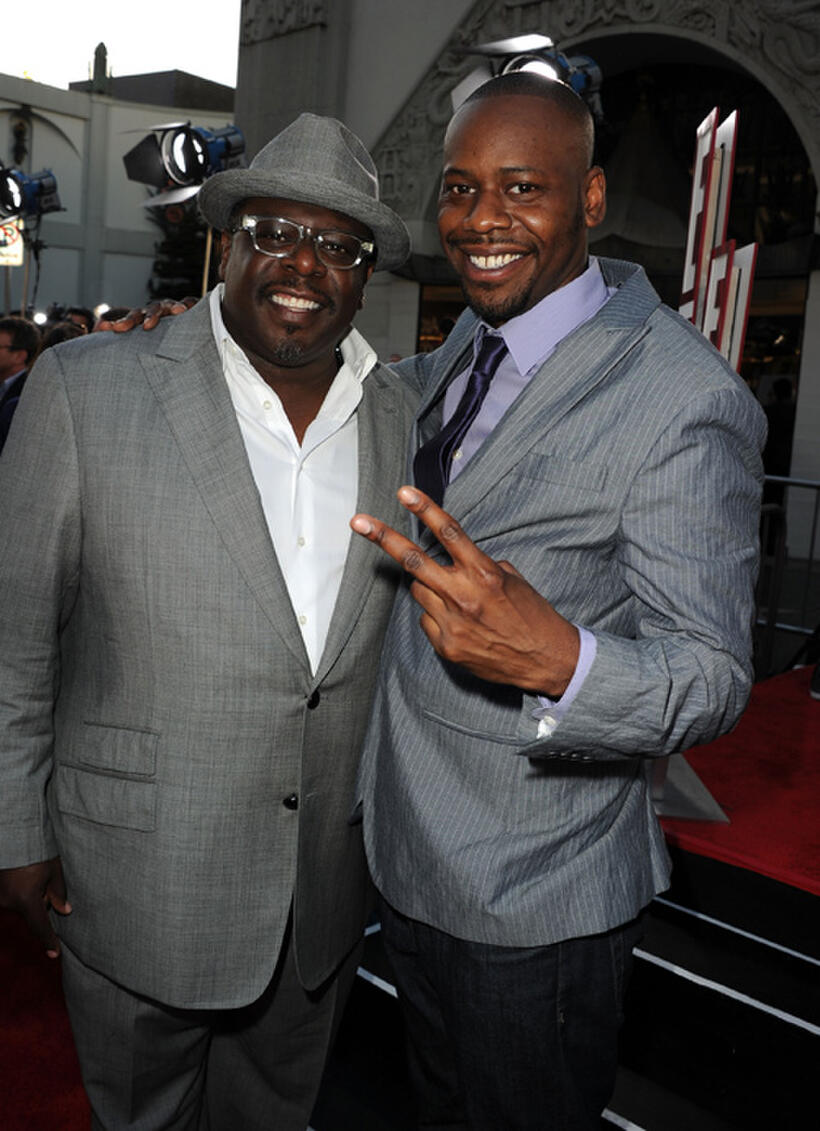 Cedric and Malcolm Barrett at the California premiere of "Larry Crowne."