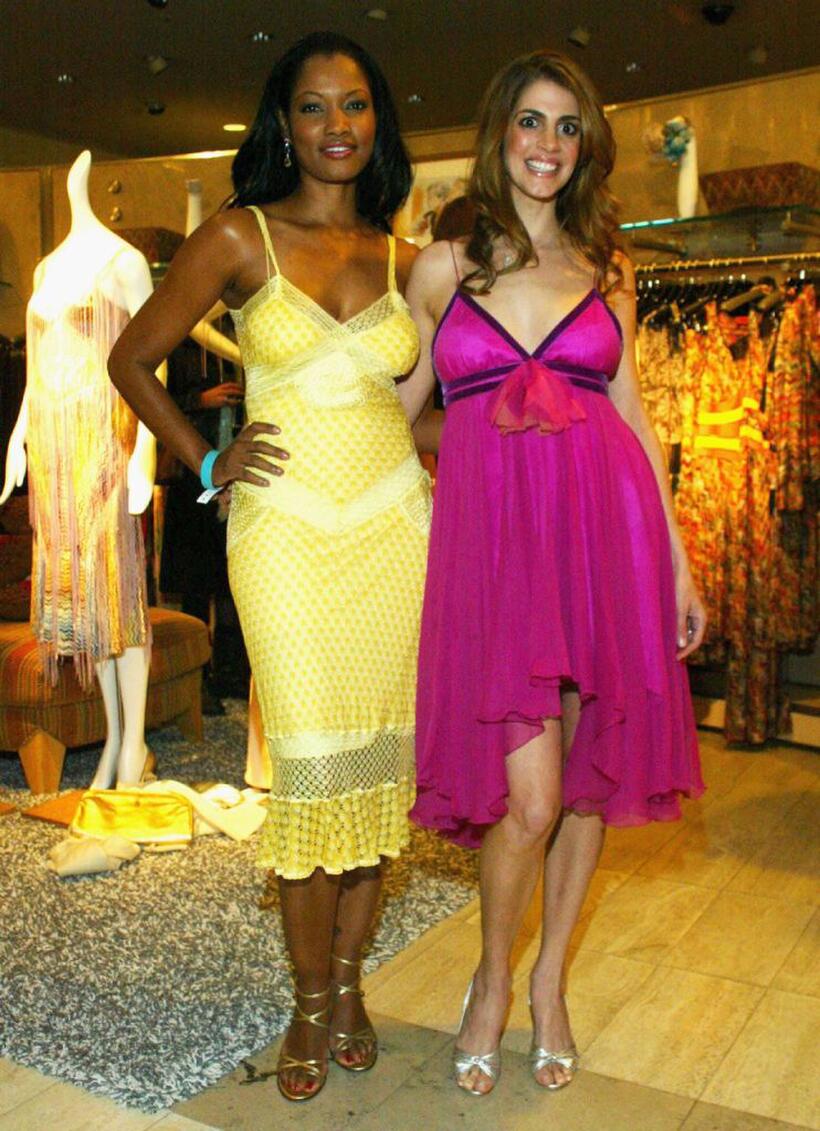 Garcelle Beauvais-Nilon and Tara Mercurio at the Missoni Spring 2005 and Retrospective Fashion Show.