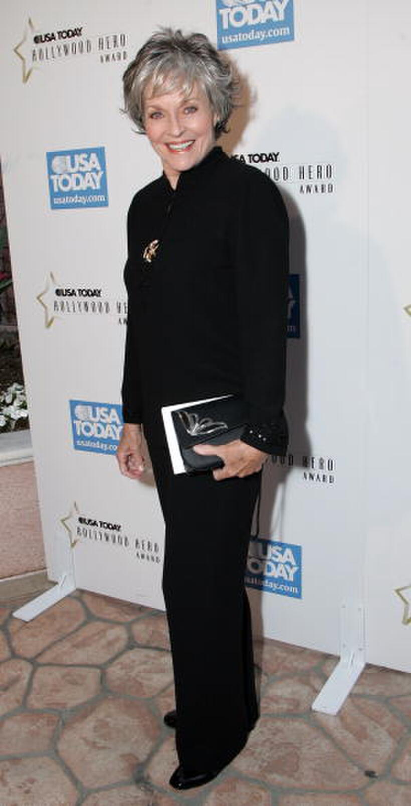 Lee Meriwether at the celebration honoring Geena Davis as this year's Hollywood Hero by USA Today.