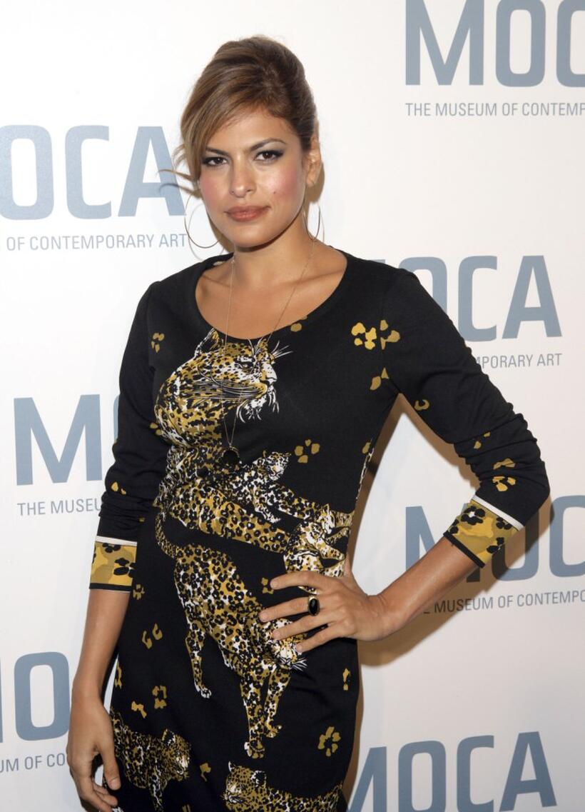 Eva Mendes at the Skin and Bones Opening Night Fete.