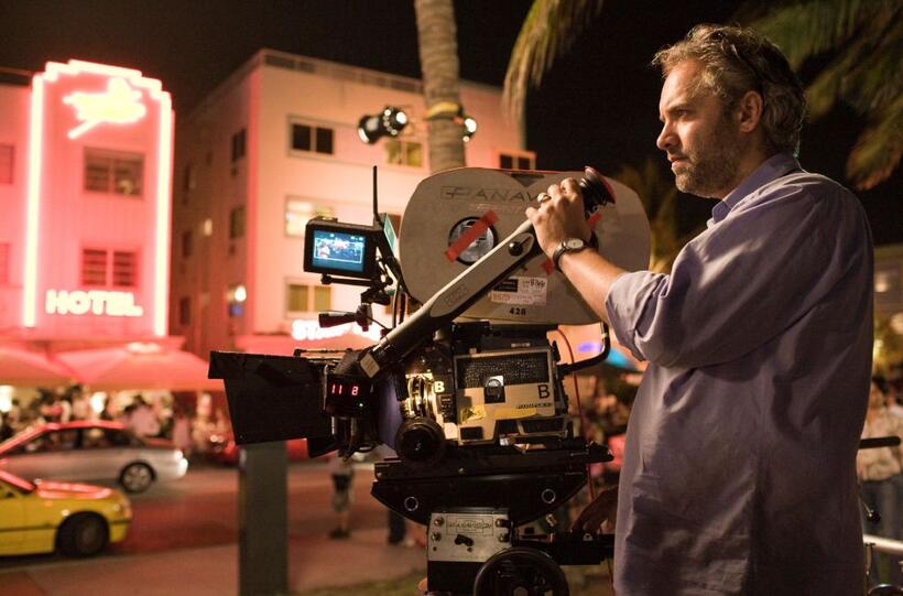 Director Sam Mendes on the set of "Away We Go."