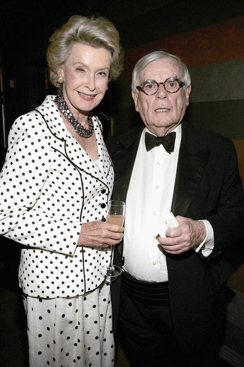 Dina Merrill and Dominick Dunne at the surprise 80th birthday party for legendary musician Bobby Short.