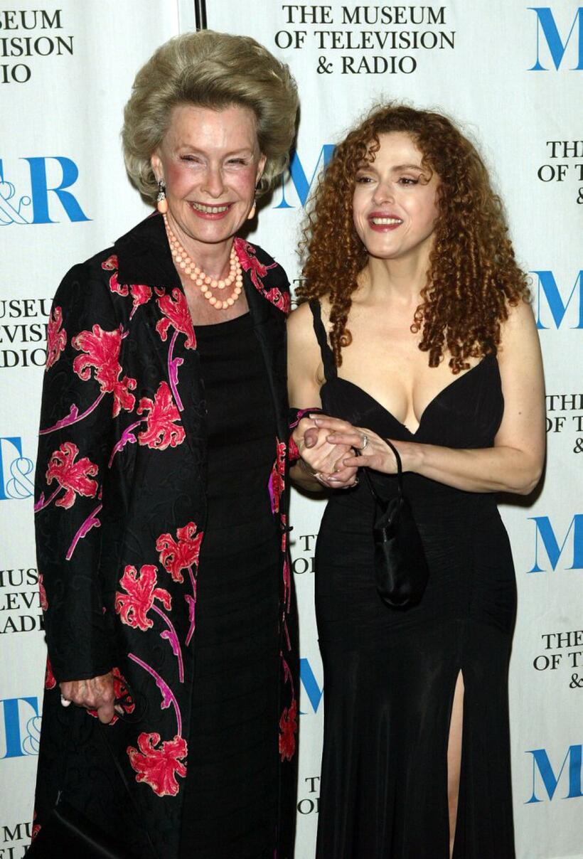 Dina Merrill and Bernadette Peters at the Museum of Television and Radio gala.