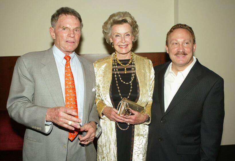 Dina Merrill, Ted Hartley and Joe Nicolo at the premiere of "Shade".