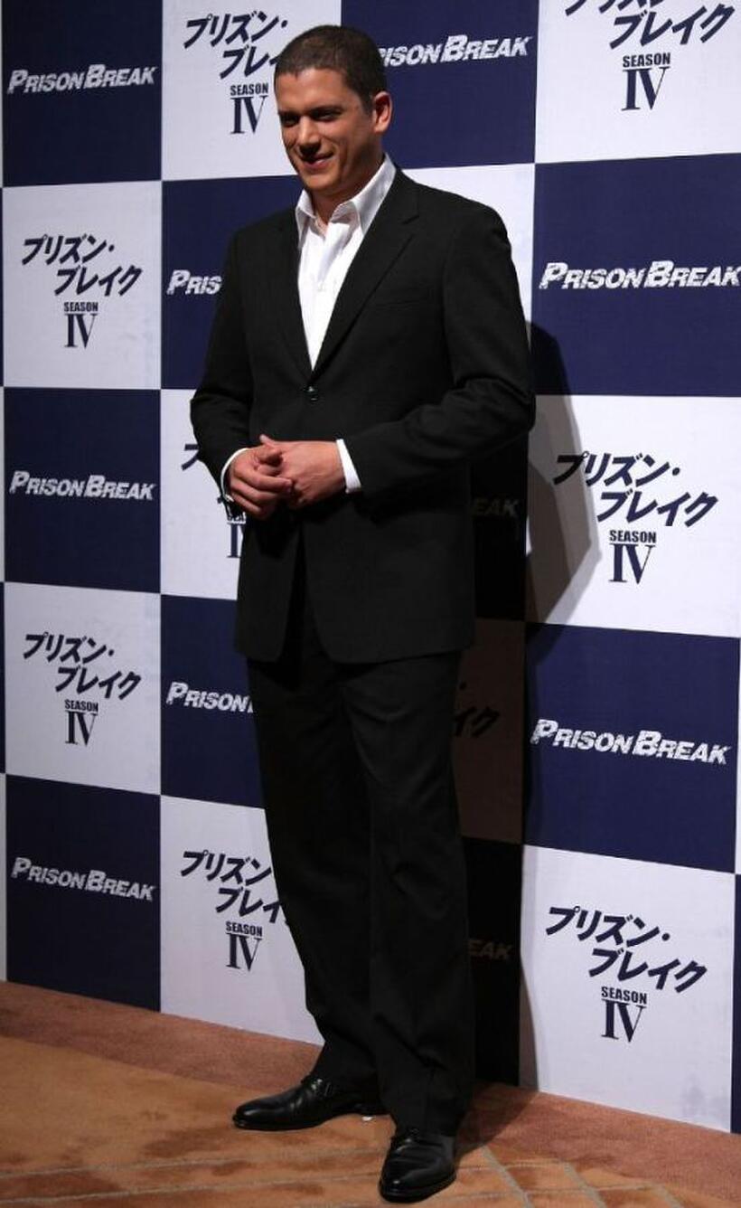 Wentworth Miller at the press conference of "Prison Break."
