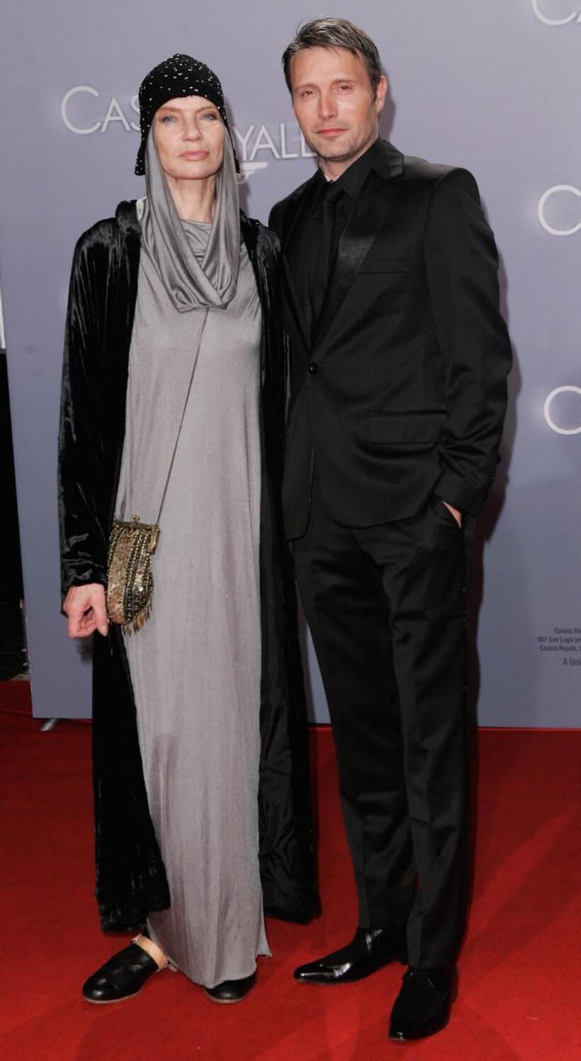 Mads Mikkelsen and Veruschka von Lehndorff at the German premiere of "Casino Royale."