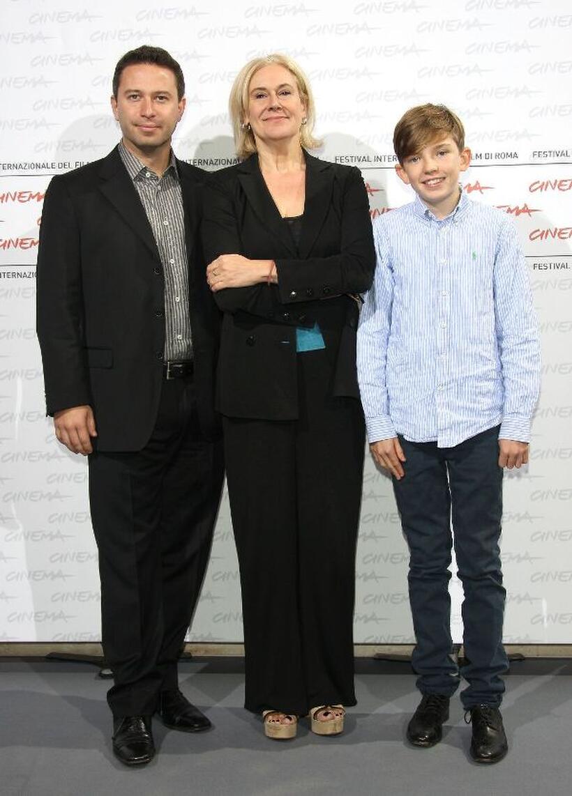 Producer Nick Hirschkorn, director Annabel Jankel and Bill Milner at the 4th International Rome Film Festival.