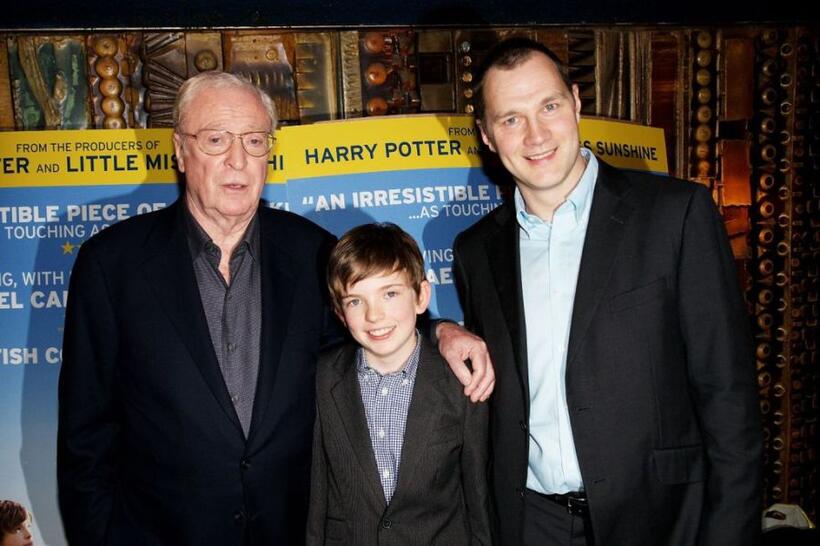 Michael Caine, Bill Milner and David Morrissey at the Gala premiere of "Is Anybody There?"