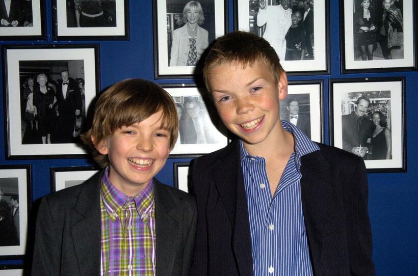 Bill Milner and Will Poulter at the premiere of "Son Of Rambow" during the BFI 51st London Film Festival.