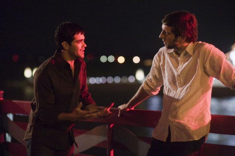 Jesse Metcalfe and Joel Moore in "Beyond a Resonable Doubt."
