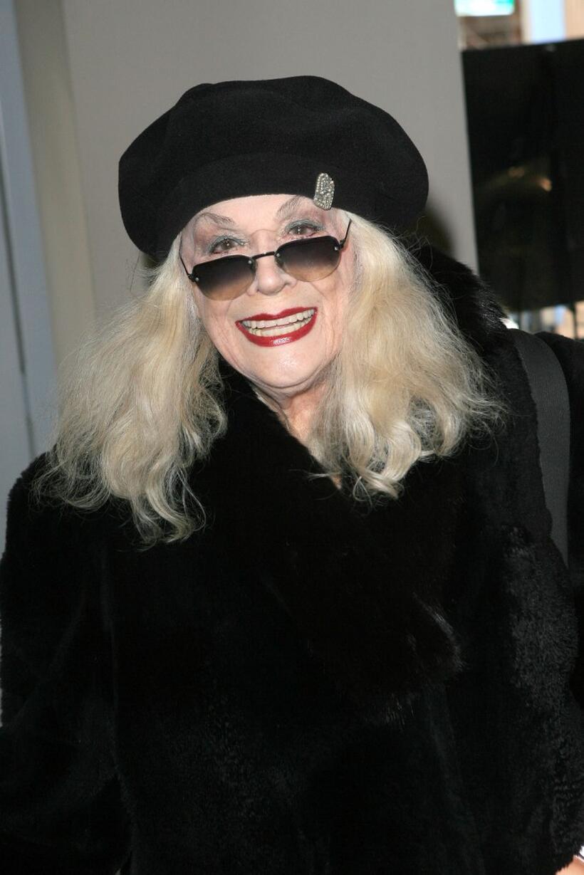 Sylvia Miles at the Mercedes-Benz Fashion Week.