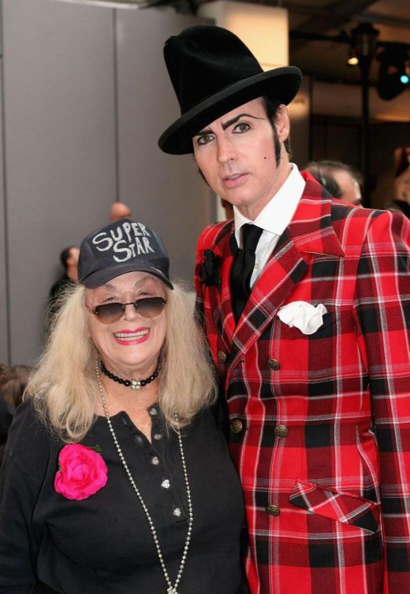 Sylvia Miles and Patrick McDonald at the Olympus Fashion Week Spring 2006.