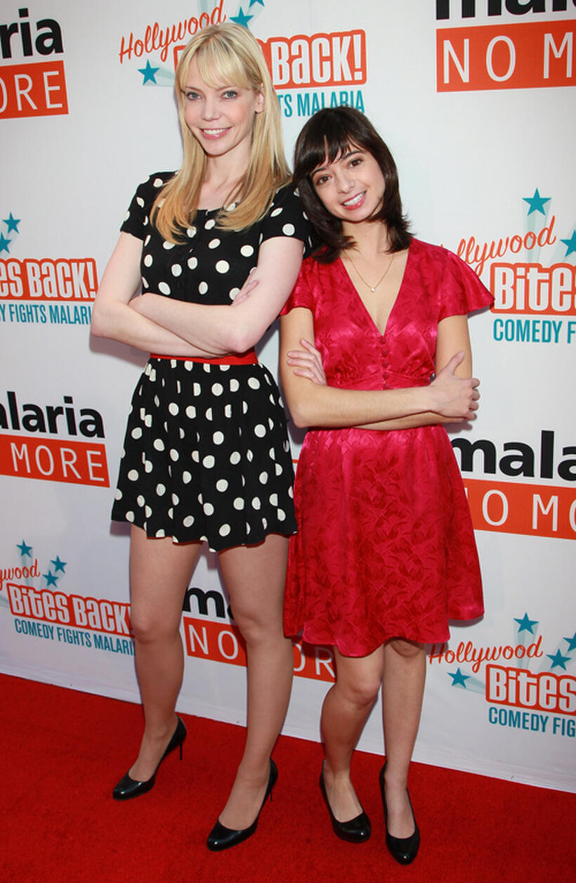 Riki Lindhome and Kate Micucci at the Malaria No More's "Hollywood Bites Back" event.