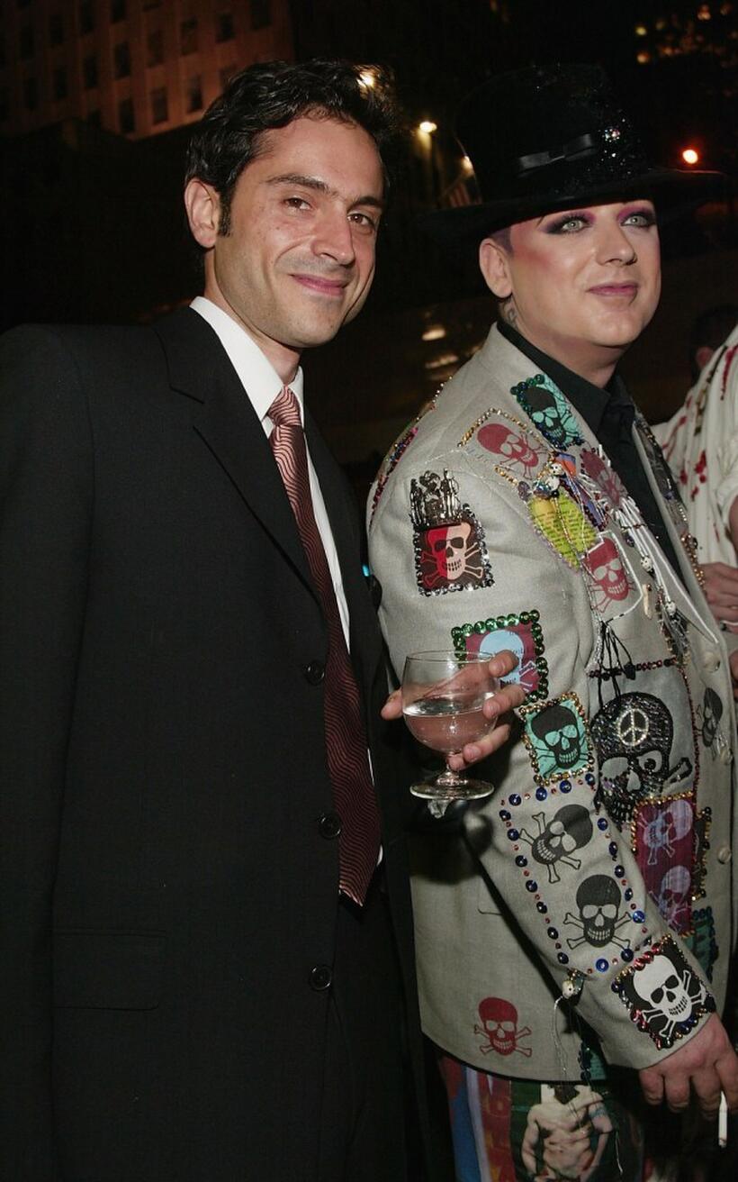 Omar Metwally and Boy George at the after party of 2004 Tony Awards Gala.