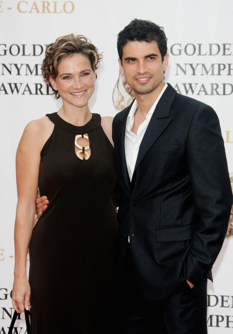 Aurelie Bargeme and Stephane Metzger at the 2007 Monte Carlo Television Festival.