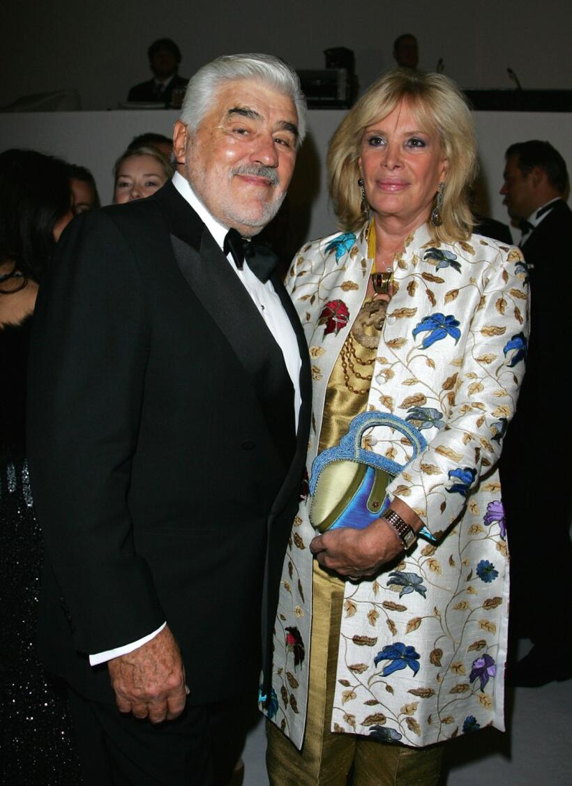 Mario Adorf and Monique Faye Adorf at the annual German media ball 'Bundespresseball'.