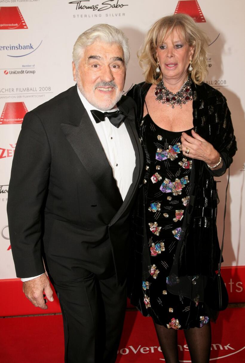 Mario Adorf and Monique at the 35th German Film Ball.