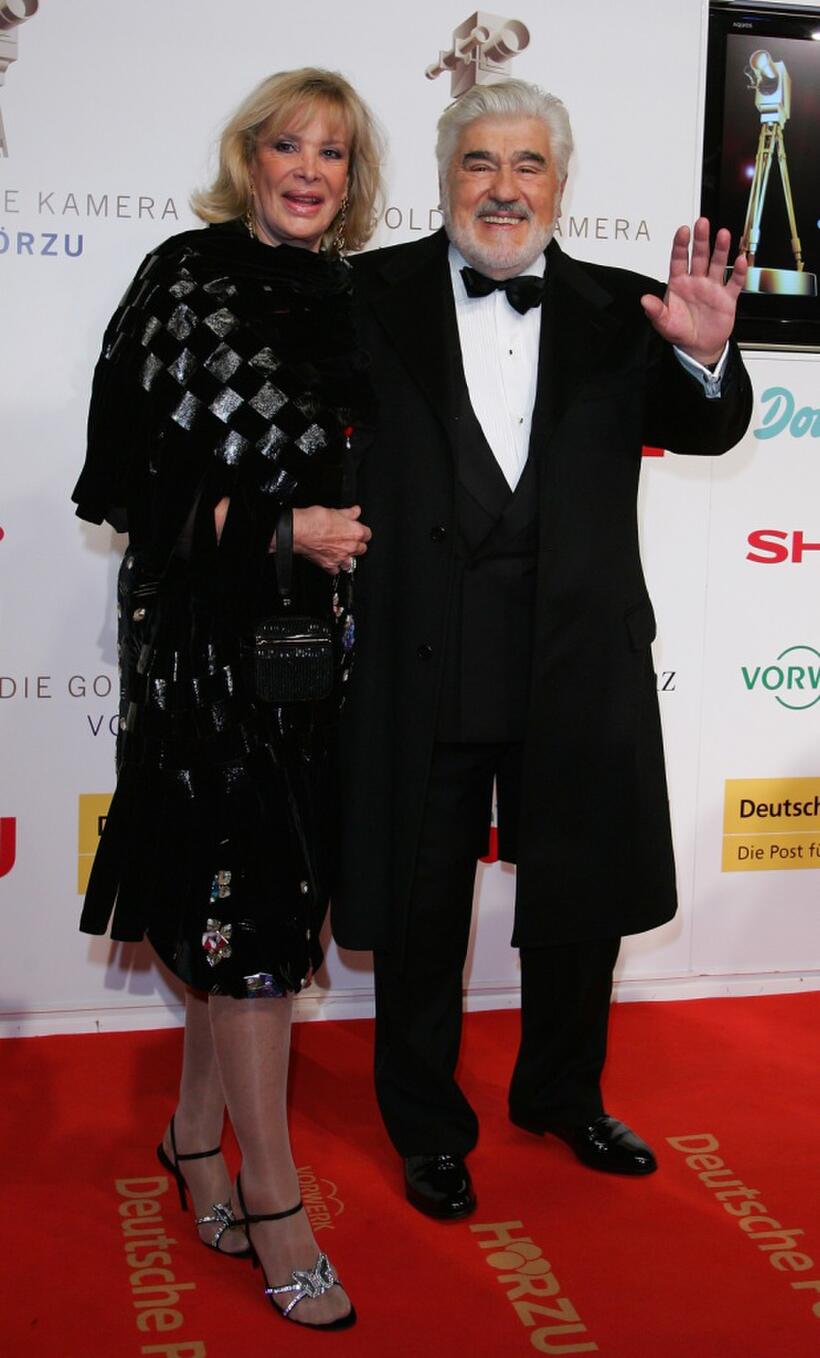 Mario Adorf and Monique Adorf at the Goldene Kamera Award.