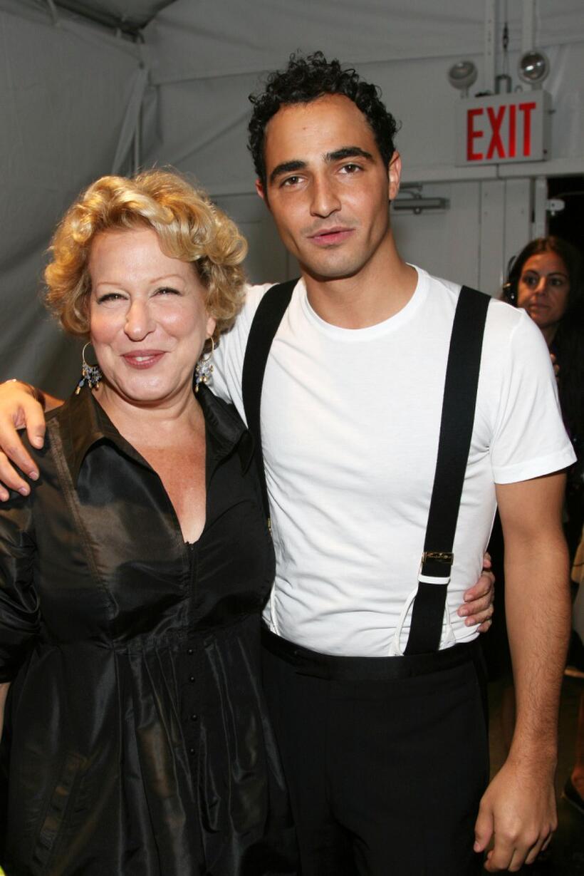 Bette Midler and Zac Posen at the Zac Posen 2008 Fashion Show.
